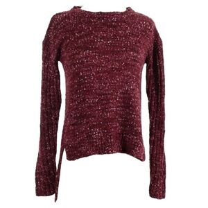 XHILARTION PULLOVER PURPLE KNIT CHUNKY SWEATER CRISSCROSS DETAIL SIZE SMALL
